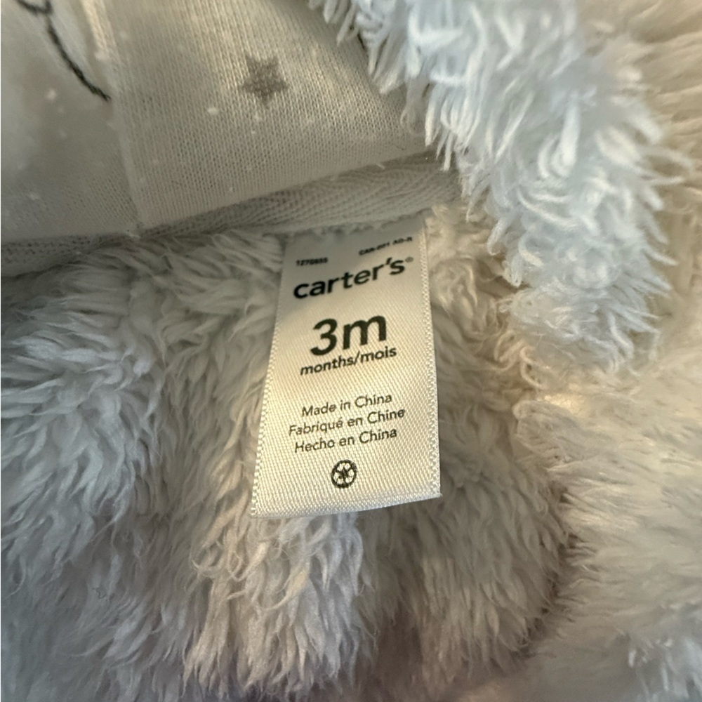 Carter's Soft White Fleece Footie - Picture 3 of 3
